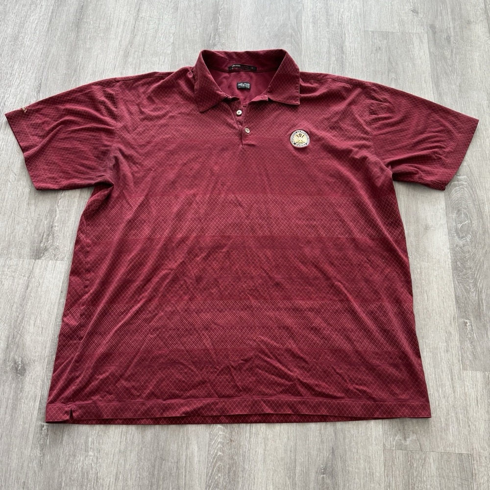 Tiger Woods Collection PGA Golf Polo Shirt Mens 2XL XXL Country Club red